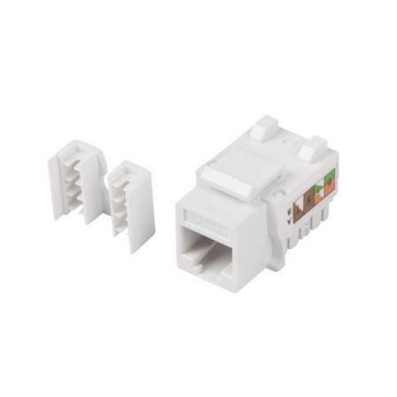 Lanberg KSU5-1090 Conector Keystone Cat.5e UTP RJ45 Angular Blanco